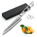 [2024 NEW] AUS-10 3 Layers Forged 3-piece Knife Blank Set, Hammered Series [NO LOGO]