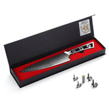 [2025 NEW] AUS-10 Damascus 8-in Gyuto Chef Knife Blank Blade, Thunder-X Series, Extra wide Blade 50mm [No Logo]