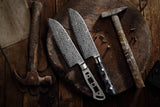 [2025 NEW] AUS-10 Damascus 7-in Santoku Blank [Logo or No Logo]