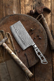 [2026 NEW] AUS-10 3 Layers Forged 6.5-in Chinese Cleaver Blank, Hammered Series [NO LOGO]
