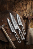 [2024 NEW MODEL] AUS-10 3 Layers Forged 6.5-in Petty Utility Chef Blank, Hammered Series, 35mm Wide Blade [NO LOGO]