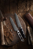 [2023 NEW MODEL] AUS-10 Damascus 6.5-in Petty Utility Chef Knife Blank [No Logo]