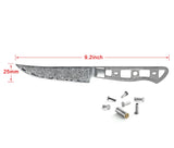 [NEW] AUS-10 Damascus 4.5-in Steak Knife Non-Serrated Blade Blank [No Logo]