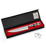 [2022 NEW] AUS-10 3 Layers Forged 8-in Gyuto Chef Knife & 5-in small Santoku Knife Blank Set + Honing Steel [NO LOGO]