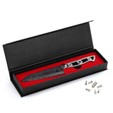 [2022 NEW] AUS-10V Damascus 5.25-in Santoku Chef Knife Blank Blade, Storm-V Series, Ultra wide Blade 40mm [No Logo]