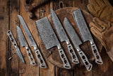 AUS-10 Damascus 8-in Gyuto Chef Knife Blank [Logo or No Logo] - KATSURA Cutlery