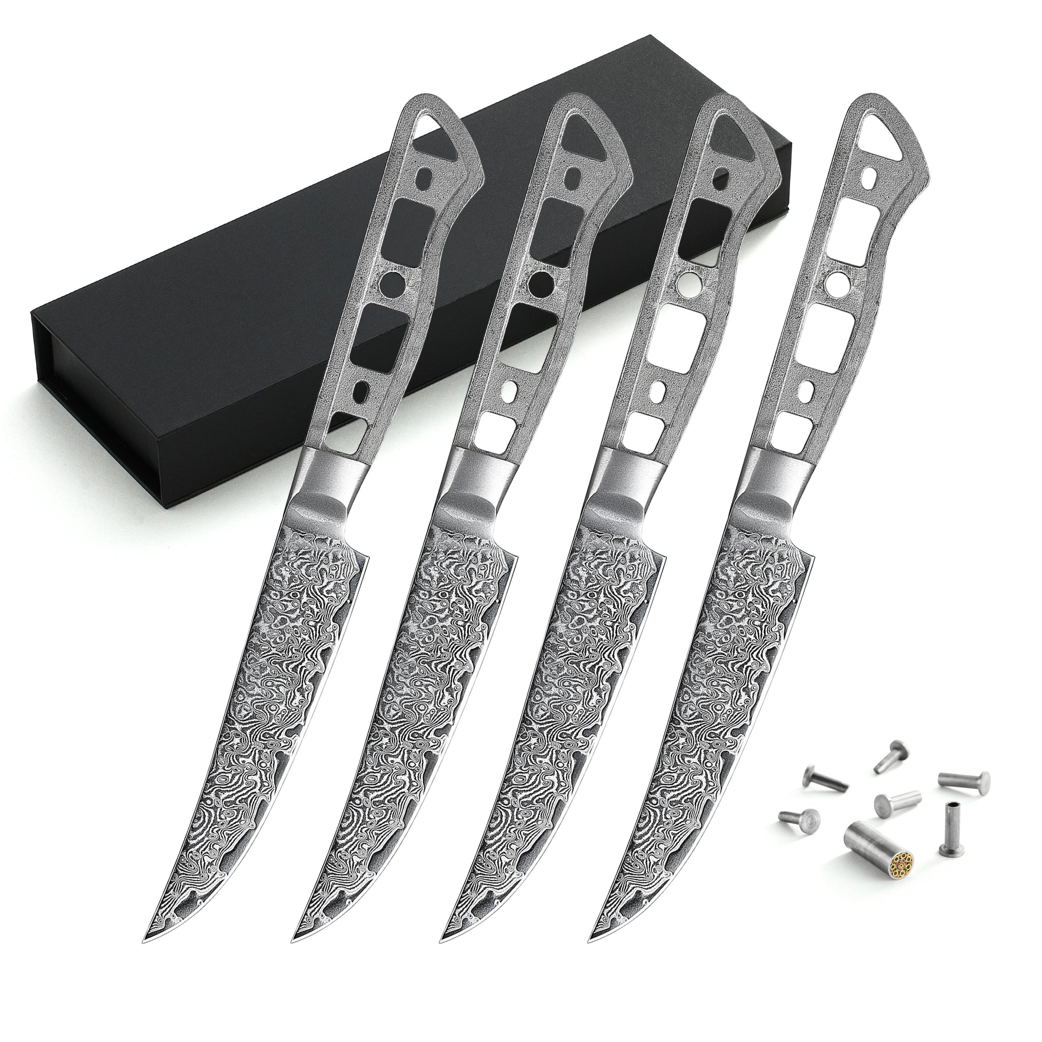 4Pcs Damascus Steak Knife Set