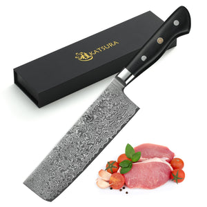 Nakiri Knife Kitchen Chef's Knife Japanese Damascus Stainless Steel Meat  Cleaver