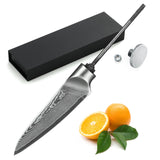 AUS-10 Damascus 3.5-in Paring Knife Hidden Tang Blank [No Logo] - KATSURA Cutlery