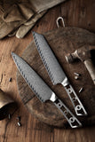AUS-10 Damascus 8-in Kiritsuke Chef Knife Blank Blade, Thunder-X Series, Extra wide Blade 50mm [No Logo] - KATSURA Cutlery