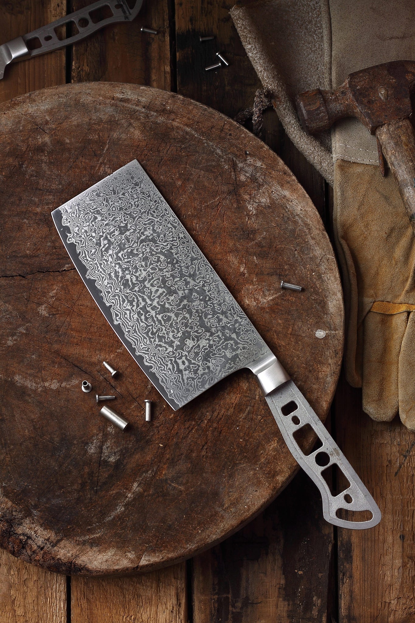 6.5 DAMASCUS MEAT CLEAVER – KANKA Grill