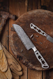 AUS-10 Damascus 7-in Santoku Blank [Logo or No Logo] - KATSURA Cutlery