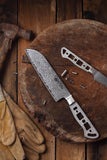 AUS-10 Damascus 7-in Santoku Blank [Logo or No Logo] - KATSURA Cutlery