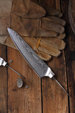 AUS-10 Damascus 8-in Gyuto Chef Knife Hidden Tang Blank [No Logo] - KATSURA Cutlery