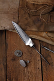 AUS-10 Damascus 3.5-in Paring Knife Hidden Tang Blank [No Logo] - KATSURA Cutlery