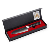 [2022 NEW] AUS-10 Damascus 5-in 40mm Ultra wide blade Small Santoku, Thunder-X Series