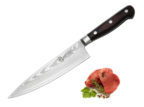 VG-10 Damascus 8-in Chef Knife - KATSURA Cutlery