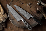 [NEW] AUS-10 Damascus 8.25-in Gyuto Chef Knife Blank, Ultra Wide Blade 55mm [No Logo]