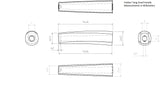 AUS-10 Damascus 3.5-in Paring Knife Hidden Tang Blank [No Logo] - KATSURA Cutlery